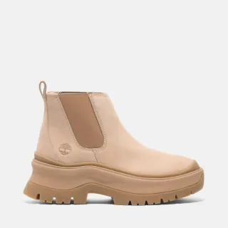 【Timberland】女款淺米色休閒切爾西靴(A28XMEN7)