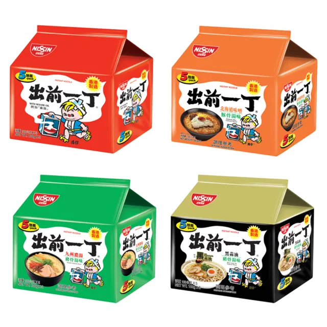 【NISSIN 日清】出前一丁北海道味噌豚骨湯味速食麵100gX5入(出前一丁)