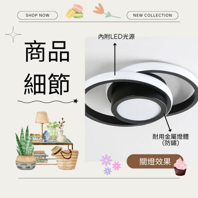 【光之饗宴】LED 16W 思索吸頂燈(三色光)