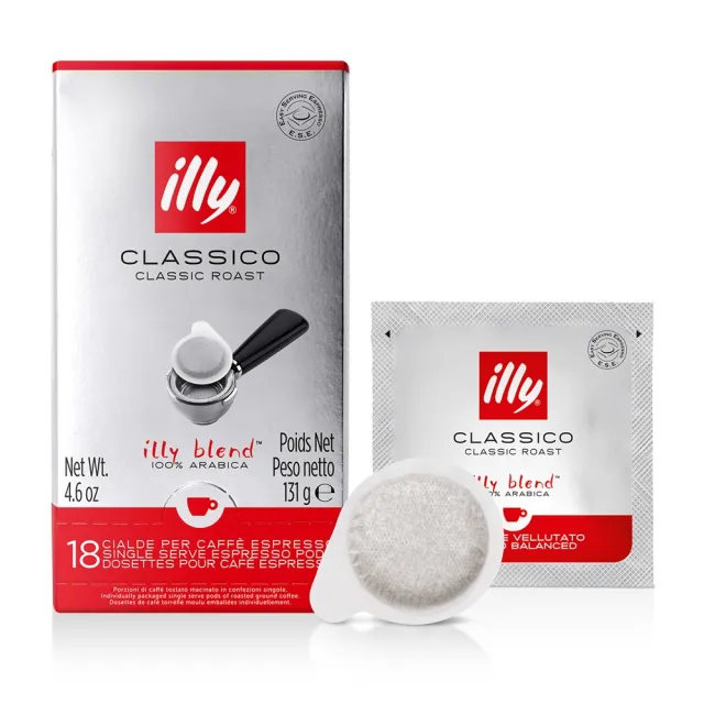 【illy】E.S.E. Pods咖啡易理包 18入/盒 中焙(ese pod 咖啡包 適用易理包咖啡機 半自動咖啡機)
