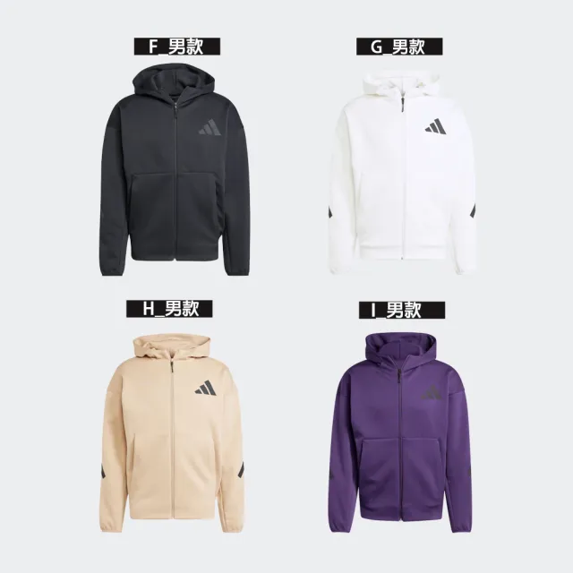 【adidas 愛迪達】運動 休閒 連帽 男外套 女外套 W Z.N.E. FZ(IS3934&JD3989&JE7848)