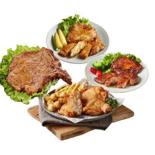 【大成】雞豬超值20入組｜黃金/蜜汁/咖哩/香草雞腿排、中一排骨｜大成食品(雞腿排  排骨 家常菜 便當料理)