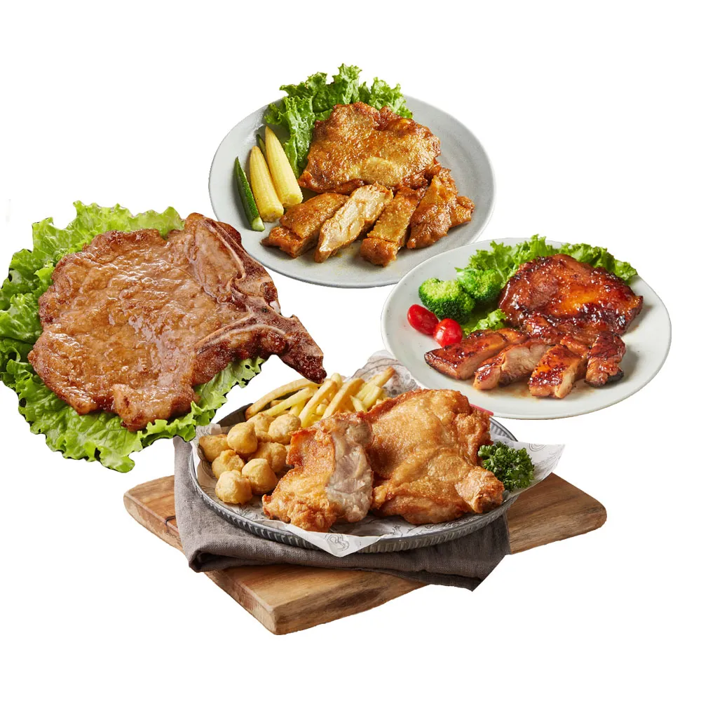 【大成】雞豬超值20入組｜黃金/蜜汁/咖哩/香草雞腿排、中一排骨｜大成食品(雞腿排  排骨 家常菜 便當料理)