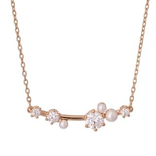 【SWAROVSKI 施華洛世奇】玫瑰金水晶項鏈 5729504 (出清)