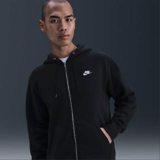 【NIKE 耐吉】連帽上衣 男 AS M NK CLUB BB FZ HOODIE 運動 休閒 黑色(FN3862010)