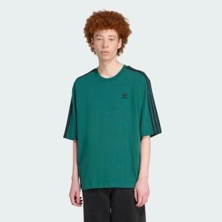 【adidas 愛迪達】愛迪達 Adicolor Oversize Tee 男 T恤 運動上衣 短袖 綠黑 亞版(JY1396)