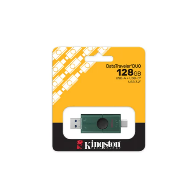 【Kingston 金士頓】DataTraveler® Duo USB Flash Drive 128GB 隨身碟(DTDEG2/128GB)