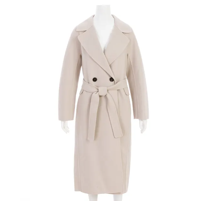 【S Max Mara】Zenith 大衣 長大衣(米白)