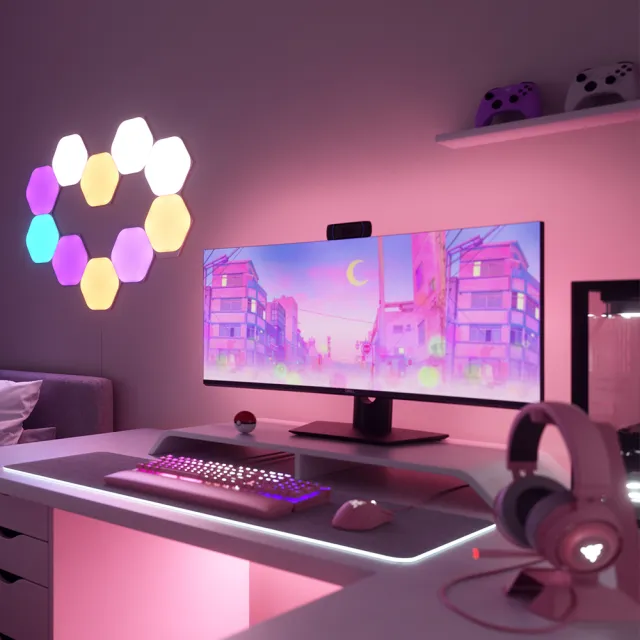 【nanoleaf】Shapes智能六角燈3片擴充組 壁燈(RGB LED 觸控 音樂 氣氛燈 LED燈 像素燈)