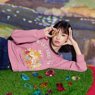 【gozo】迪士尼系列 小矮人集合撞色領落肩大學T(兩色)