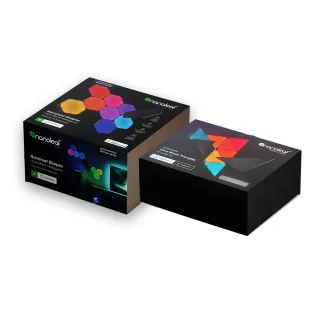 【nanoleaf】Shapes 造型組合-智能六角燈9片組+三角燈9片組-極致黑(RGB 觸控 音樂 氣氛燈 LED燈 像素燈)