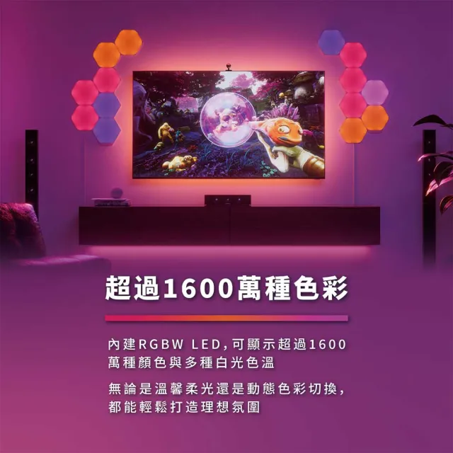 【Nanoleaf】Shapes智能六角燈3片擴充組(RGB LED 觸控 音樂 氣氛燈 LED燈 像素燈)