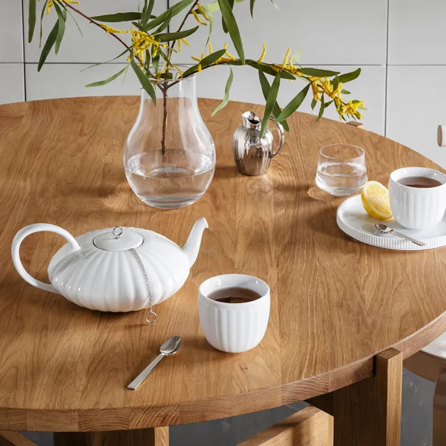 【Georg Jensen 喬治傑生】BERNADOTTE 茶壺(瓷 不鏽鋼)