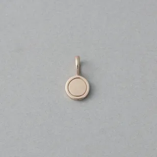 【ete】網路限定-簡約硬幣造型墜飾(粉霧金色 鉑金色 金色)