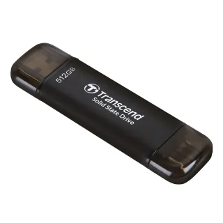 【Transcend 創見】ESD310C 512GB USB3.2 雙介面SSD固態行動碟-太空黑(TS512GESD310C)