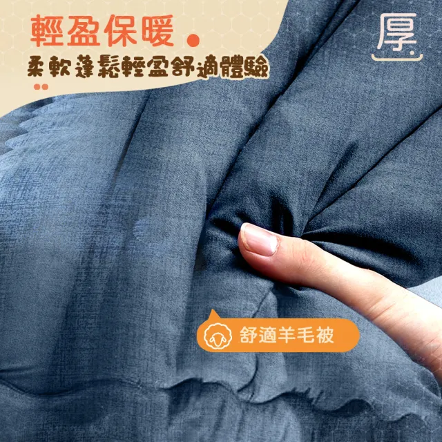 【Sleep Peacefully 寢室安居】石墨烯羊毛保暖水洗被2.0KG 棉被 四季被(180*210CM / 多色可選)