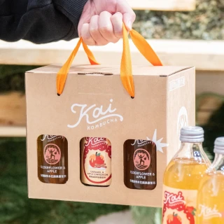 【Kai Kombucha】有機覆盆莓薄荷康普茶330ml 6入(氣泡飲 益生菌 康普茶 保健茶)