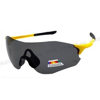 【SUNS】Polarized運動太陽眼鏡 亮黃灰片 輕質量 強化偏光鏡片 抗UV400(採用PC防爆鏡片/防眩光/防撞擊)