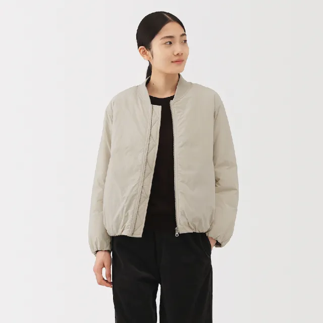 【MUJI 無印良品】女蓬鬆鋪棉外套(黑色/米黃/深棕)