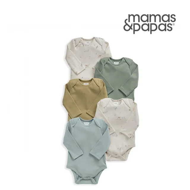 【Mamas & Papas】迷路森林-長袖包屁衣5件組(5種尺寸可選)