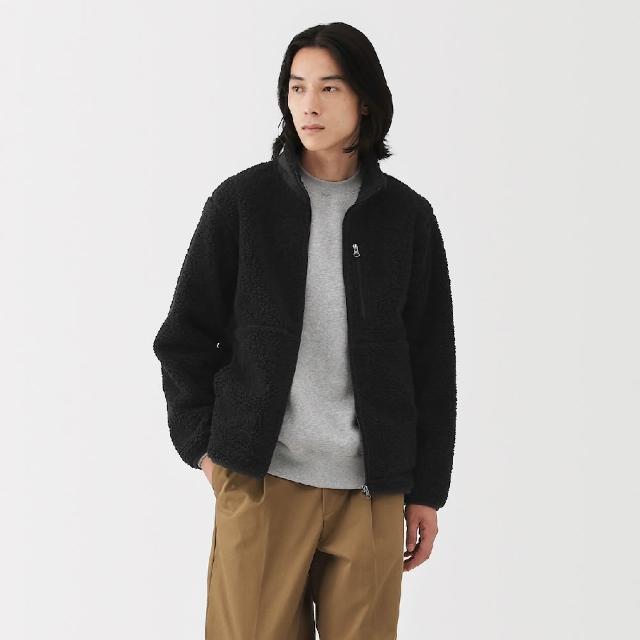 【MUJI 無印良品】男絨毛刷毛外套(黑色/米黃/摩卡棕)