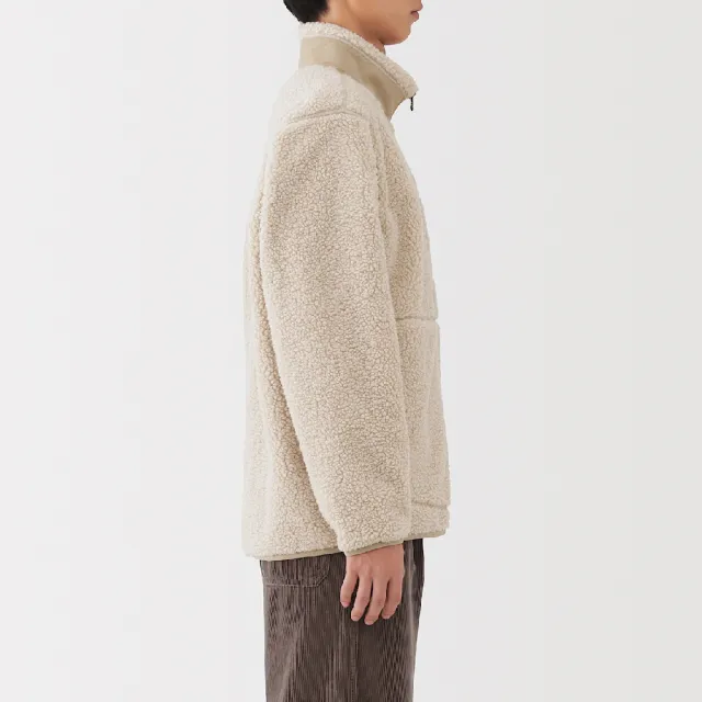 【MUJI 無印良品】男絨毛刷毛外套(黑色/米黃/摩卡棕)