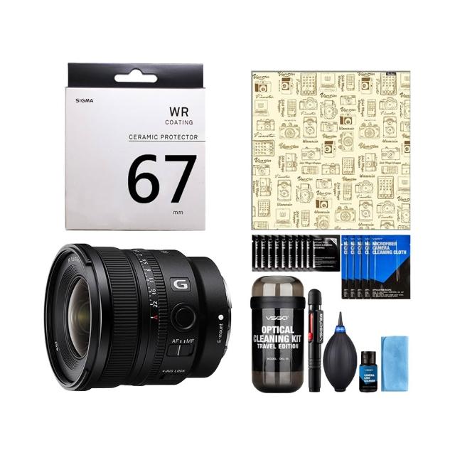 【SONY 索尼】SEL16F18G FE 16mm F1.8 G+SIGMA WR UV 67mm保護鏡+CL-50相機魔毯+膠囊清潔組(公司貨)