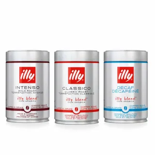 即期品【illy】官方直營 經典配方咖啡豆/咖啡粉(250g/罐; 深焙/濾泡式咖啡粉/義式咖啡粉低咖啡因)