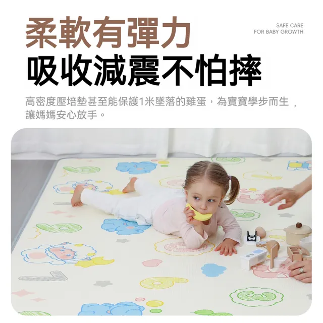 【歐德沐】寶寶折疊爬行墊 180*150公分 厚10mm 0甲醛0異味(兒童遊戲墊 折疊地墊 兒童地墊 地毯 預購15天)