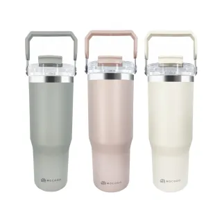 【台隆手創館】伴佳家 陶瓷雙飲提提杯900mL(陶瓷保溫杯 冰霸杯 保冰杯)