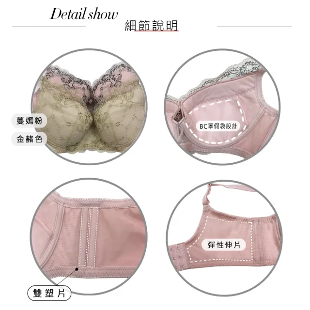 【Swear 思薇爾】買一送一2件組愛莉絲系列B-E罩蕾絲集中包覆女內衣(2色各1)