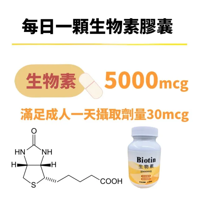 【YT VITA 永騰生技】生物素  5000mcg  1入  共60顆(生物素 biotin   B7 維生素H)