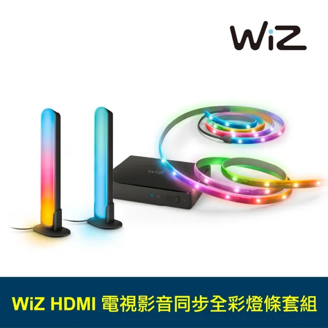 【PHILIPS 飛利浦照明】WiZ HDMI 電視影音同步全彩燈條套組(PW025+PW026)