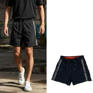 【Superdry】極度乾燥 串標慢跑褲 sport 透氣 運動 反光條 短褲 速乾 superdry 男版 抽繩(7885DB5)