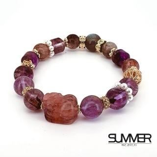 【SUMMER 寶石】緋霞膠花・紫霞幽月設計款水晶(9-10MM)