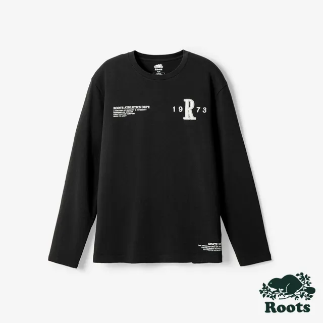 【Roots】Roots男裝-NOUVEAU CLASSIC 長袖上衣(霧灰色)