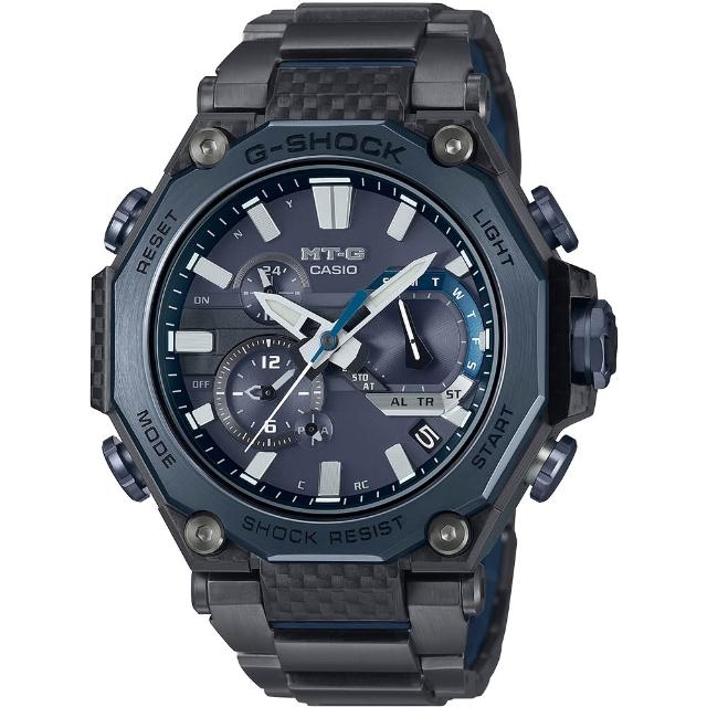 【CASIO 卡西歐】MT-G 太陽能智慧藍芽電波錶 禮物(MTG-B2000YBD-2A)