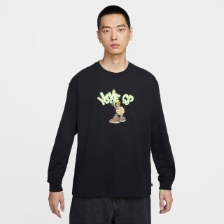 【NIKE 耐吉】長袖上衣 男女 中性款 落肩寬鬆版型 AS U NK SB TEE M90 LS SPRAY TU 黑 II5313-010