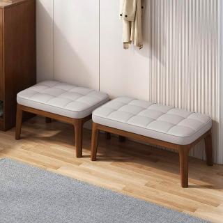 實木換鞋凳家用客廳玄關進門長條試鞋凳現代簡約軟包沙發凳(休閒腳凳)
