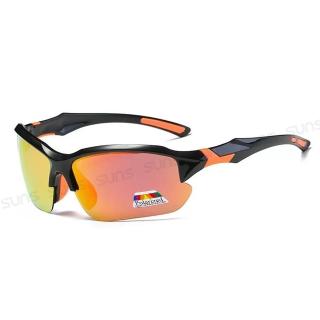 【SUNS】Polarized運動太陽眼鏡 帥氣流線型頂規偏光紅水銀 S931 抗UV400(PC防爆鏡片/防眩光/防撞擊)