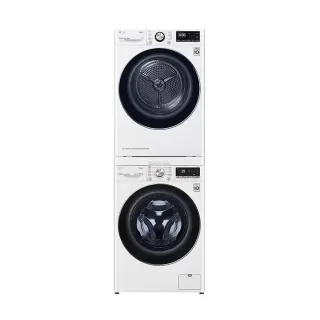 【LG 樂金】家電速13公斤+10公斤〔Wash & Dryer〕免曬衣乾衣機+蒸洗脫變頻滾筒-冰瓷白(WD-S13VCW+WR-100VW)