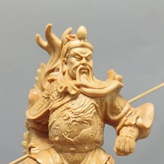 【桃花源創意工坊】禦龍關公擺飾武財神家居客廳裝飾木雕(木雕)