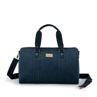 【satana】Denim 大波士頓包 行李袋 旅行袋 輕量防潑水 16吋筆電 台灣製 SDNN0270 - 深丹寧藍