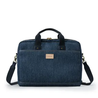 【satana】Denim 14吋筆電包 輕量防潑水 活動式背帶 台灣製 SDNN0320 - 深丹寧藍