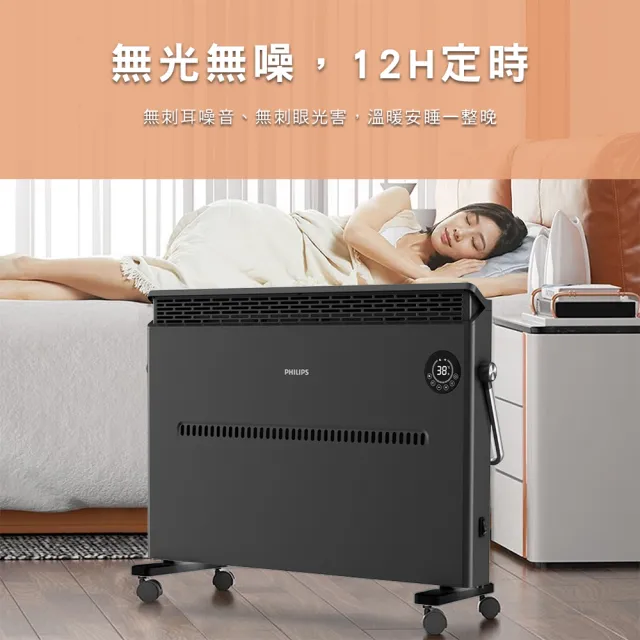 【Philips 飛利浦】石墨烯對流取暖機/電暖器-可遙控(AHR3144CS)