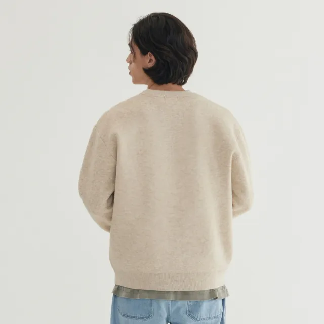 【COVERNAT】官方旗艦館 經典Logo針織衫(UNI針織上衣 米白/棕/炭灰/淺藍色)