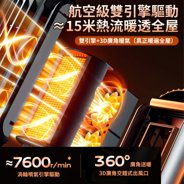 【tounichi 東日】觸屏暖風機 可遙控可定時取暖器(PTC陶瓷加熱/3秒速熱)