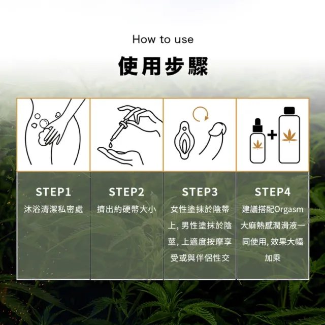 【HARU 含春】大麻雙重熱感高潮組(潤滑液+高潮液)