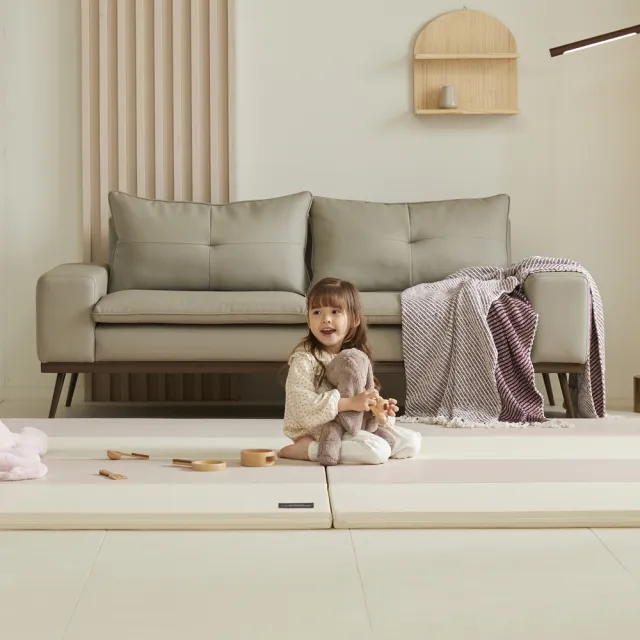 【design skin】超厚4cm兒童摺疊遊戲地墊(奶茶色)