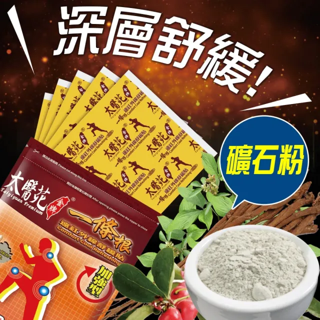 【太醫苑金牌一條根】金門一條根遠紅外線舒緩貼-10包贈2包共60片入(加強型大片/特惠共12包/MOMO限時活動價)